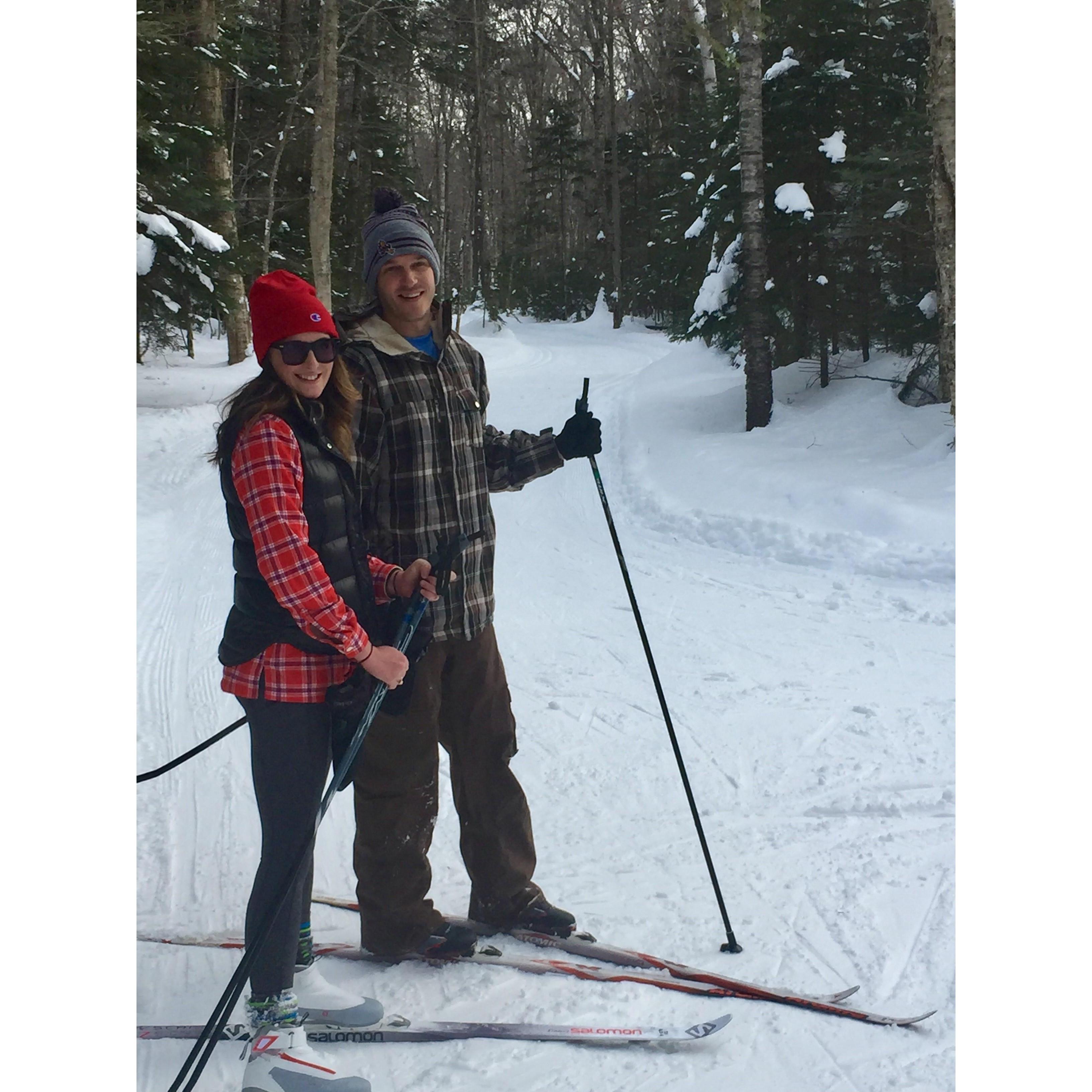 You'd never guess Allen was a snowboarder based on his Olympic-like performance on XC skis.