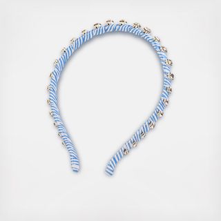 Frenchie Stripe Embellished Skinny Headband