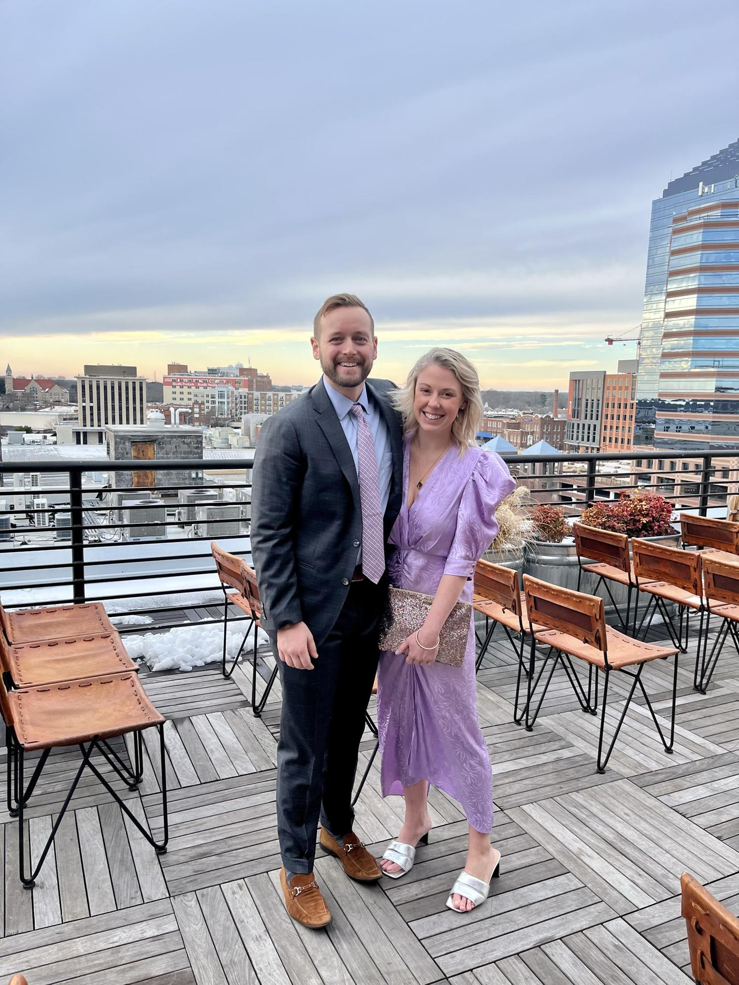 Carrie’s Durham rooftop wedding