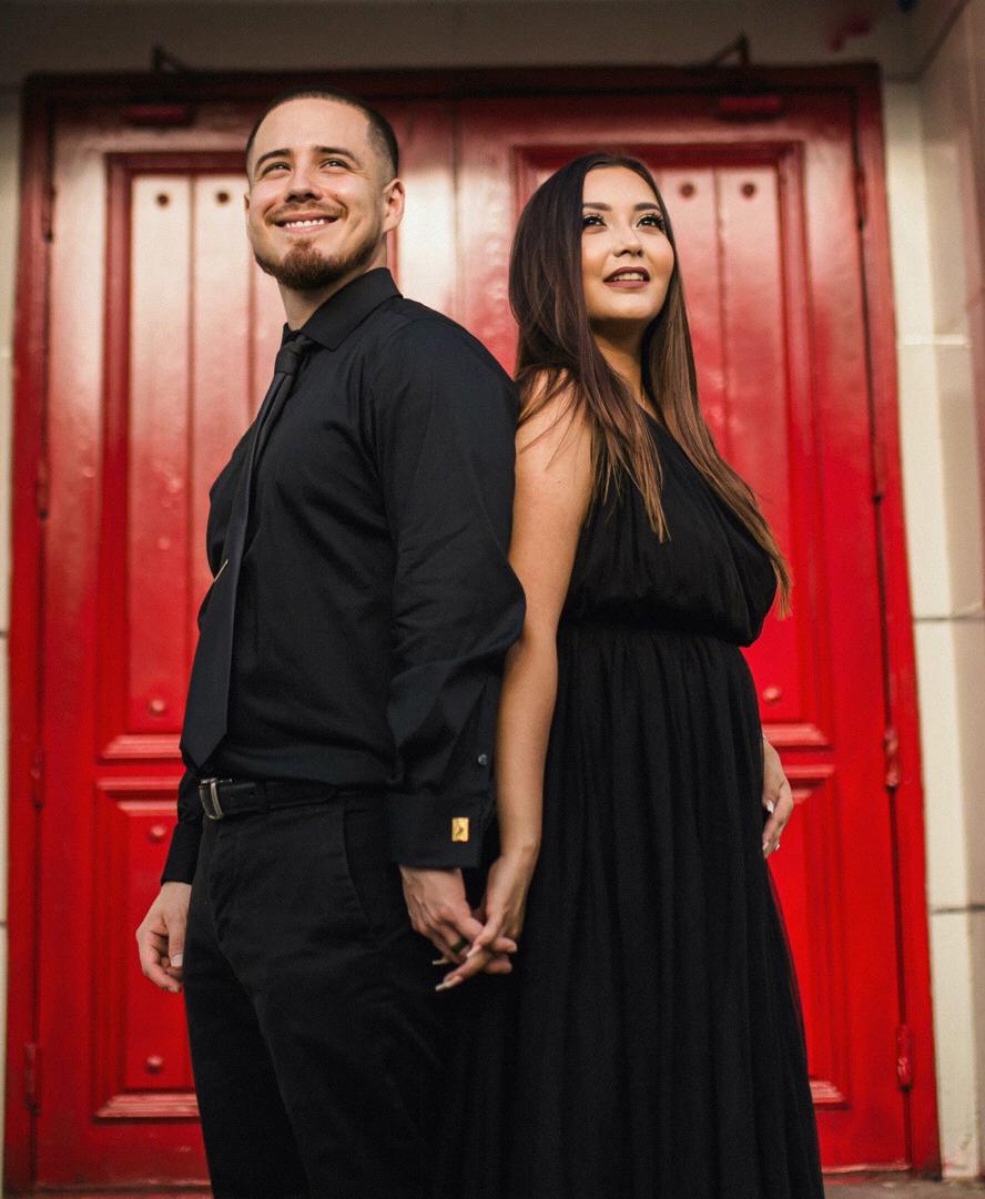 The one where we are in front of a red door