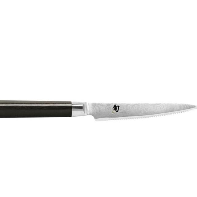 Shun Cutlery Classic Serrated Utility Knife 6", Narrow, Straight-Bladed Kitchen Knife Perfect for Precise Cuts, Ideal for Preparing Sandwiches or Trimming Small Vegetables, Handcrafted Japanese Knife