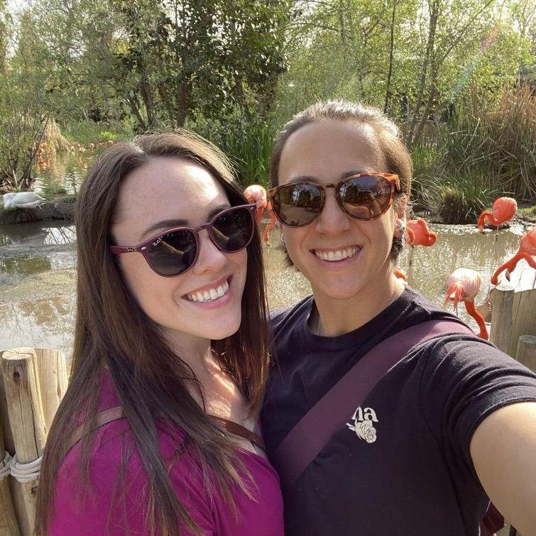 Our third date and first ever photo together in Spring 2021!