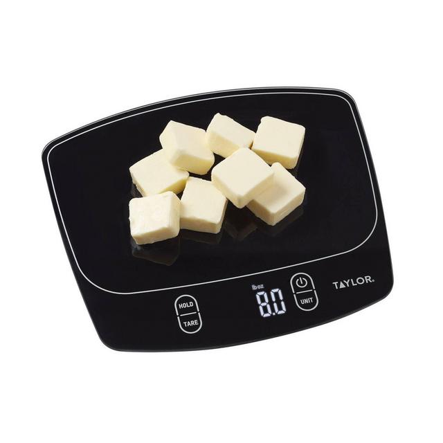 Taylor 9"x8.1" Digital Waterproof Food Scale - Black