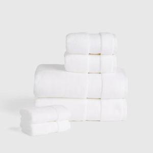White Turkish Classic Bath Towel Bundle