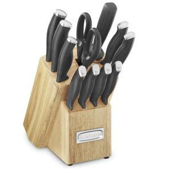 Cuisinart C77SSB-12P Color Pro Collection 12 Piece Knife Block Set, Black