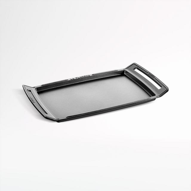 Staub ® Matte Black Cast Iron Double Burner Griddle
