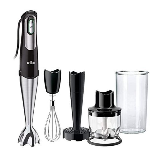 Braun MultiQuick 7 Immersion Hand Blender Patented Technology - Powerful 400 Watt - Variable Speed, MQ727, Black