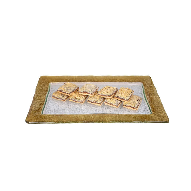 Classic Touch 14.5" Rectangular Glass Serving Tray