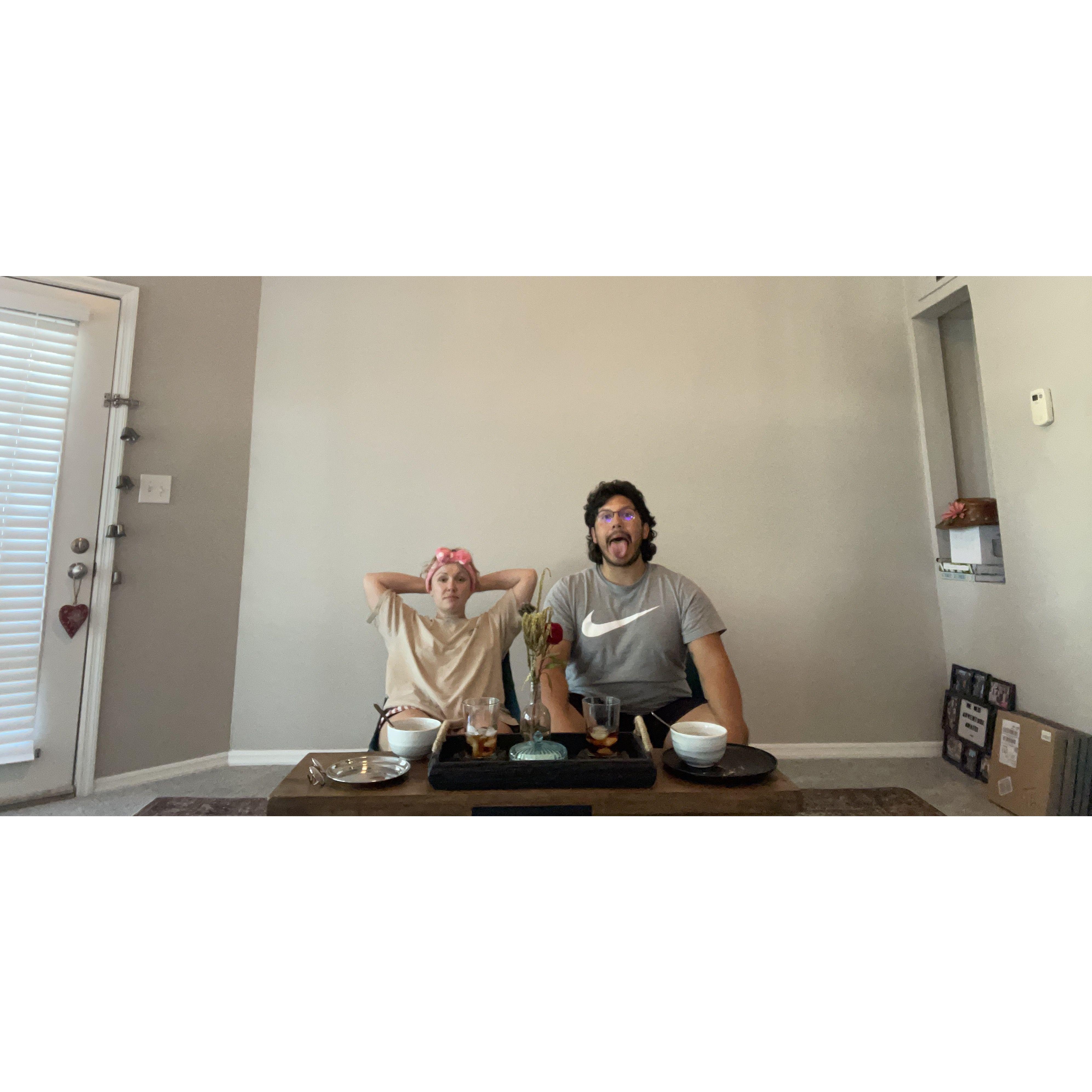 The first meal after moving in together.