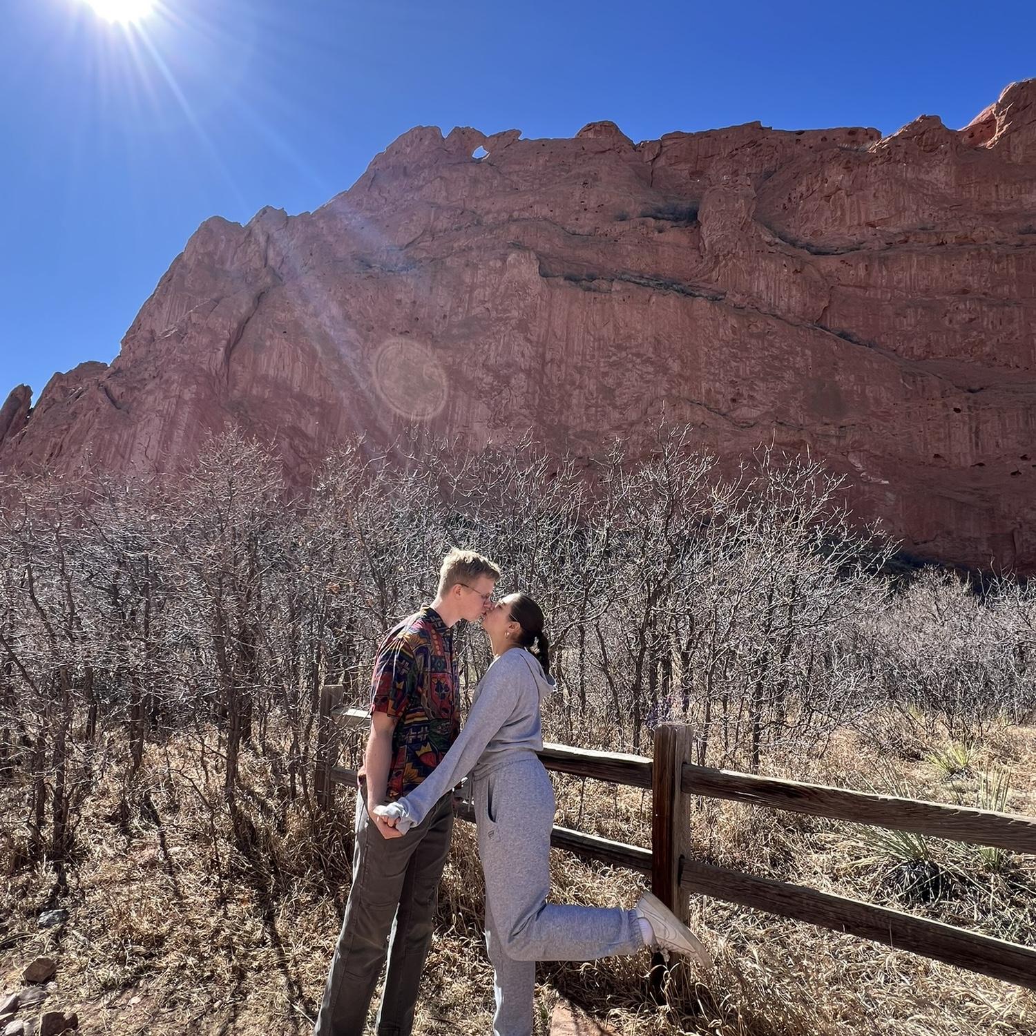 Kissing at the Kissing Camels (Garden of the Gods) Colorado Springs CO 3/1/2025