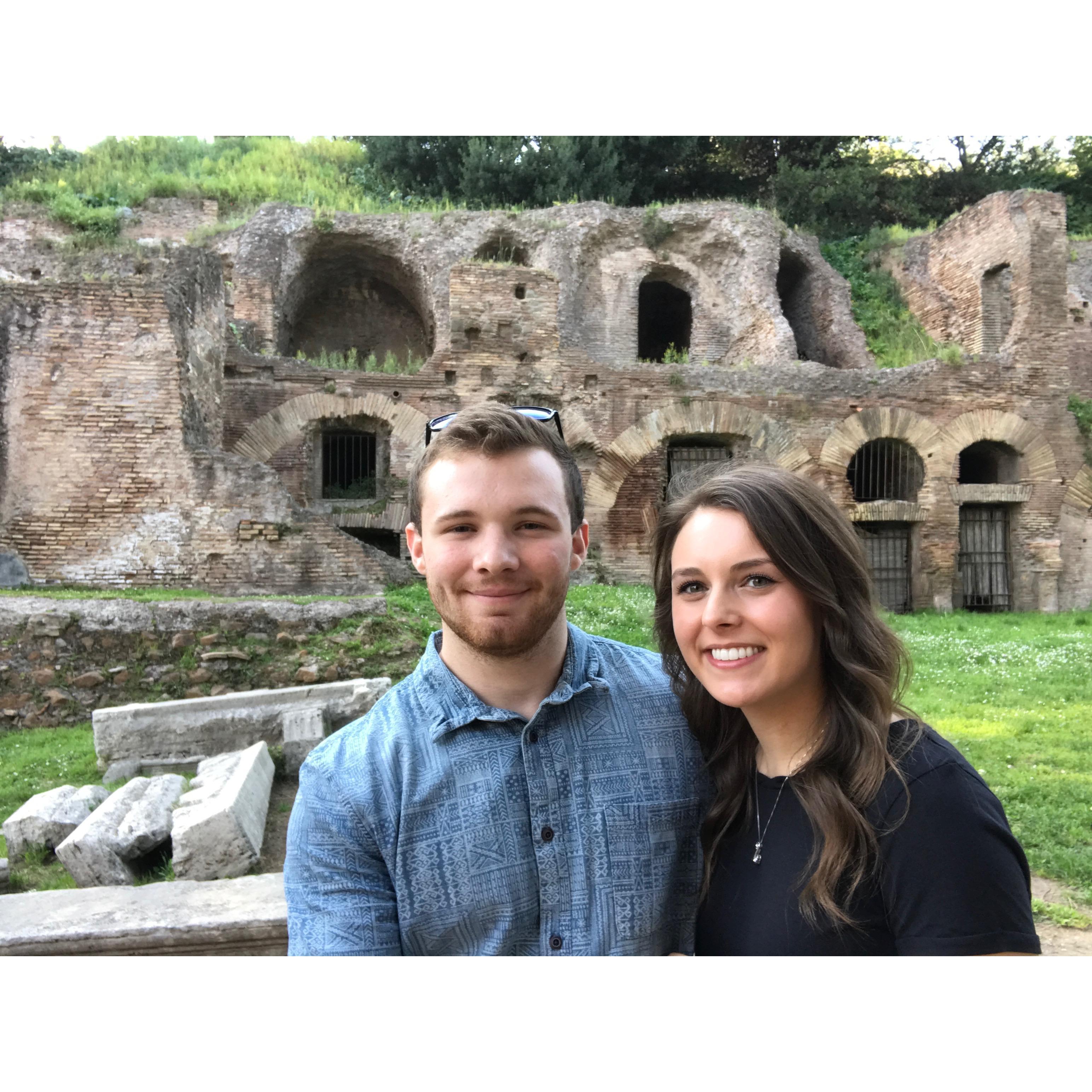 Roman Ruins by the Colosseum.