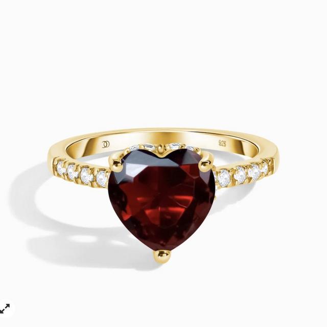 Moon Magic - Garnet Ring (size 6 or 7)