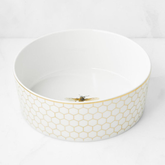 Large Honeycomb Pet Bowls, Set of 2
