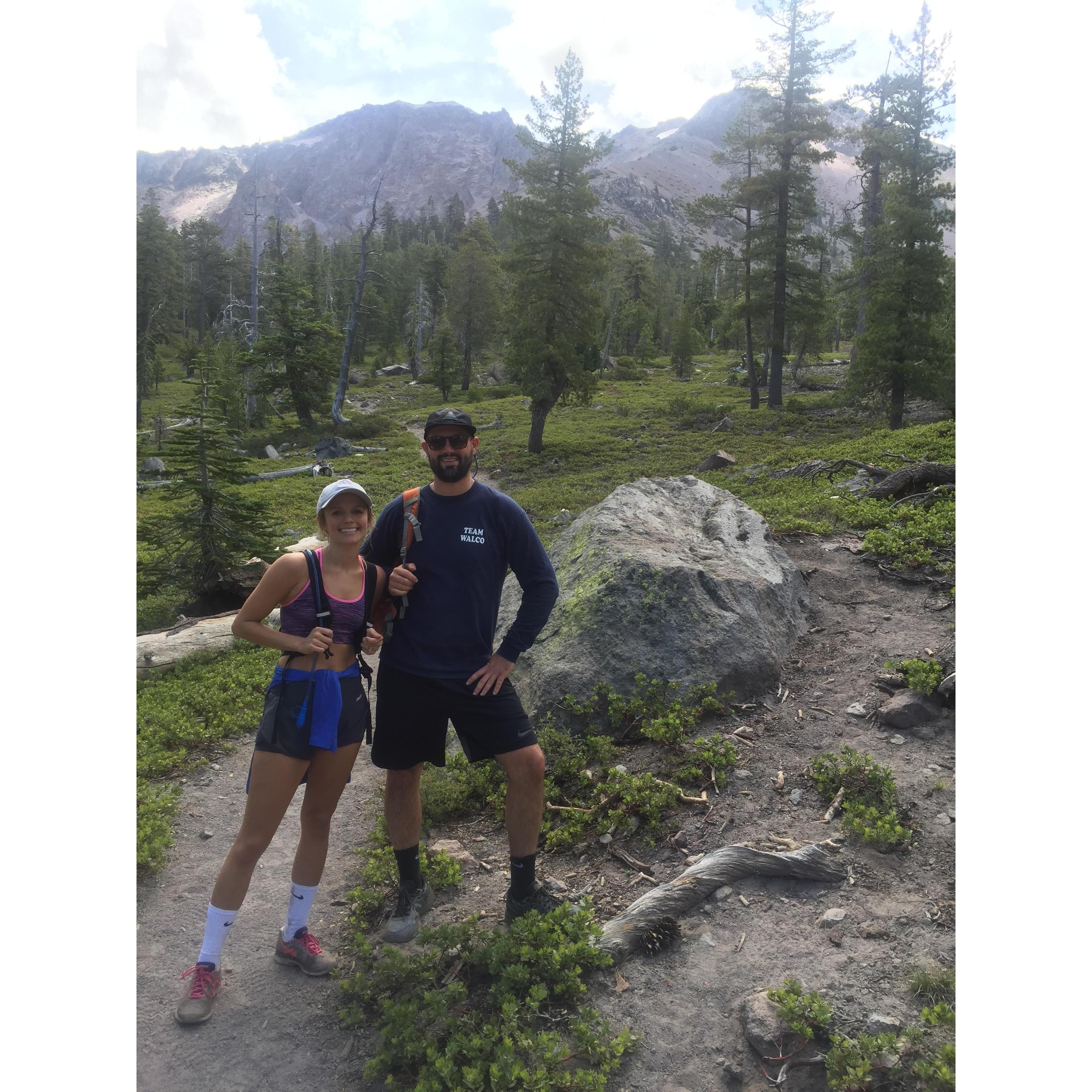 Hiking Lassen Volcanic National Park in July 2019.