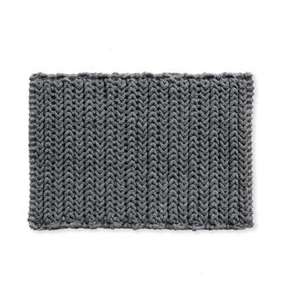 Madison Park Lasso 24" x 17" Chain Bath Rug in Charcoal