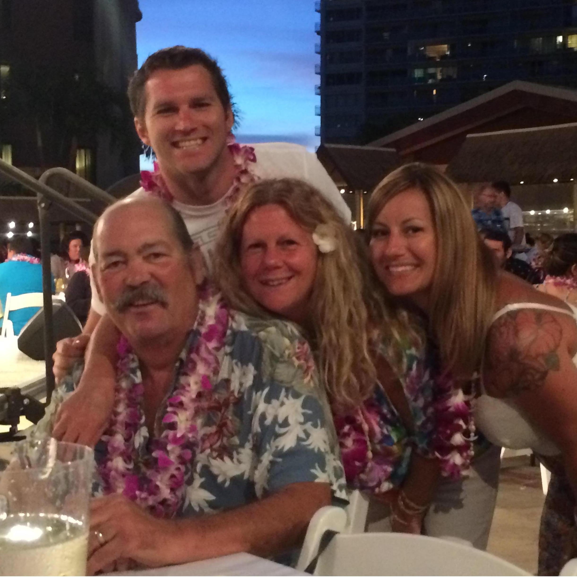 Da Luau in Hilton Village before Meg got called up on stage