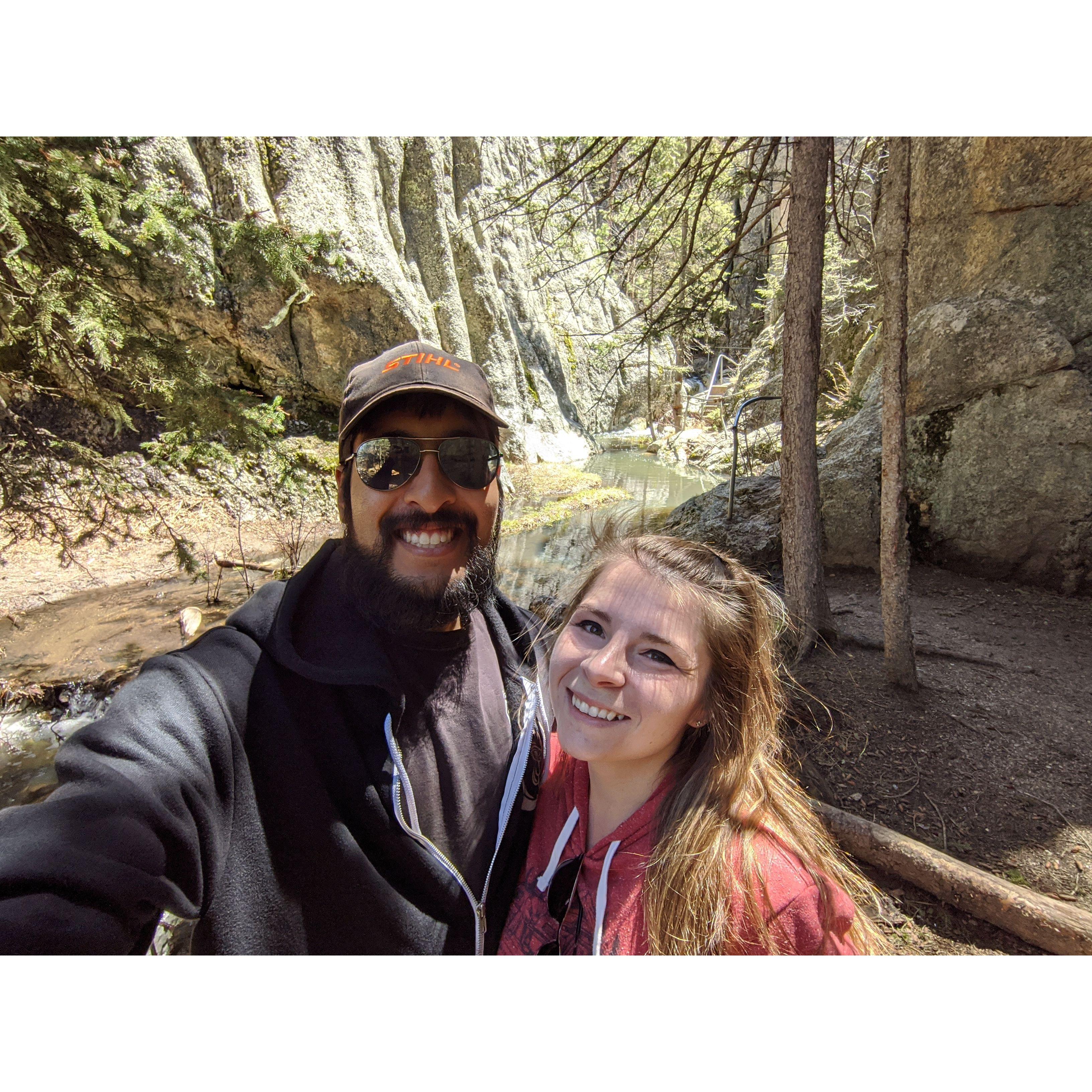 Hiking together at Custer State Park, South Dakota