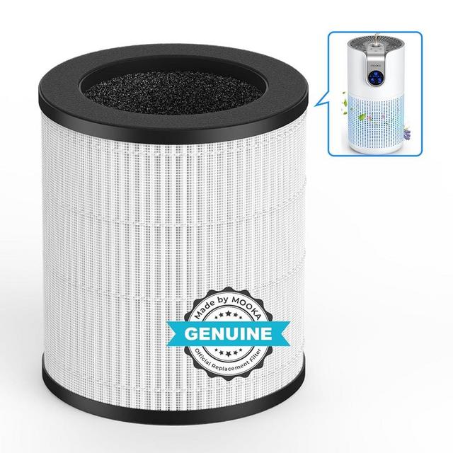 MOOKA Official Certified H13 True HEPA Replacement Filter Compatible with M03 Air Purifier