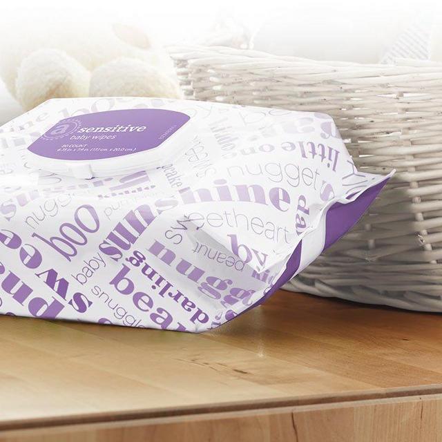 Amazon Elements Baby Wipes, Sensitive, 480 Count, Flip-Top Packs