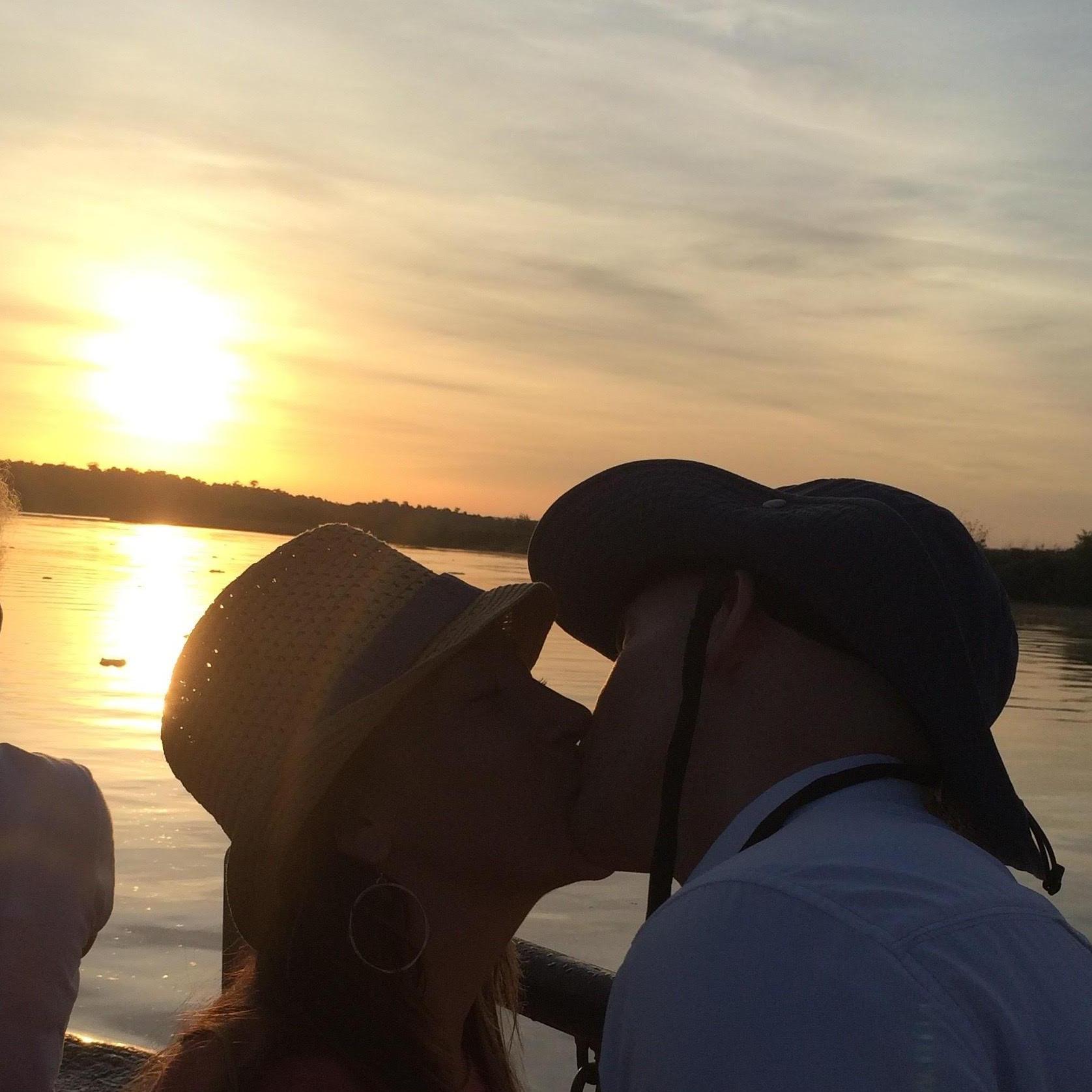 Sunrise over the Nile River as we departed for a safari in Murchison Falls National Park, Uganda. One of our favorite moments.
