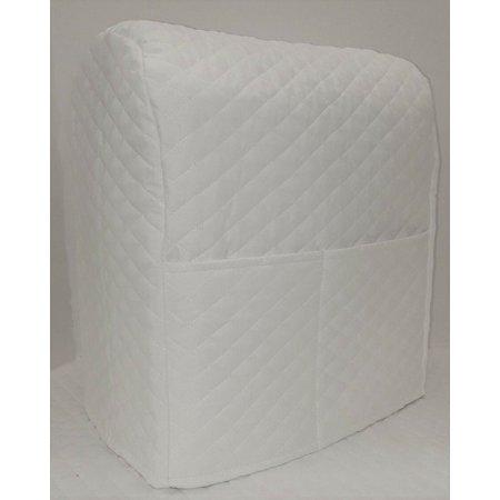Quilted Cover Compatible with Kitchenaid Stand Mixer (White, 6qt Lift Bowl)