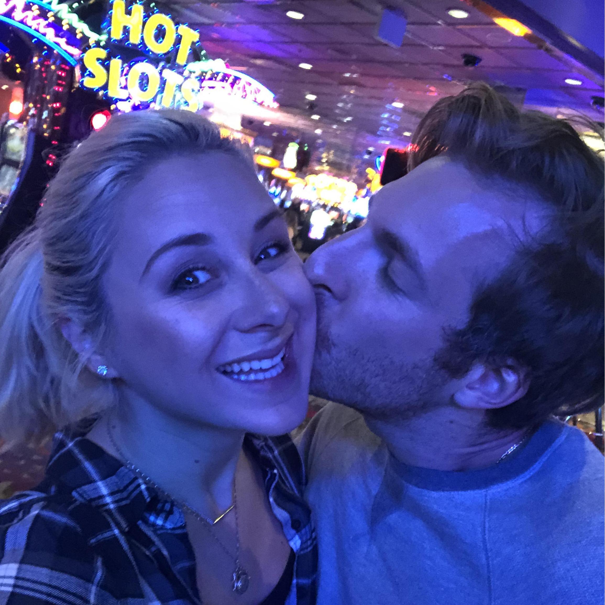 Quick kiss before our poker wins!