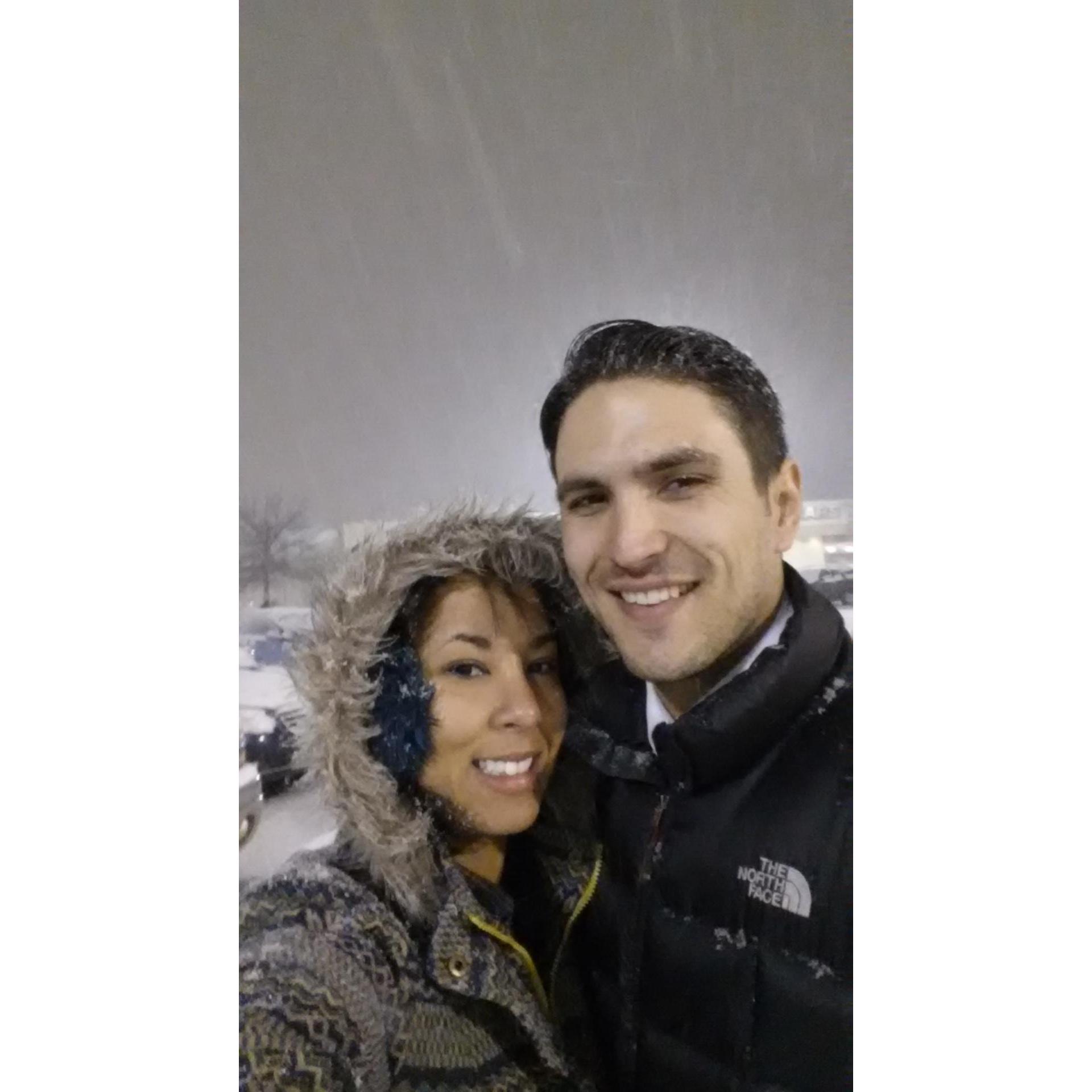 That one time that we nearly got stuck in the snow while at work