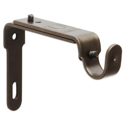 Umbra® Adjustable Window Curtain Panel Wall Bracket in Espresso (Set of 2)