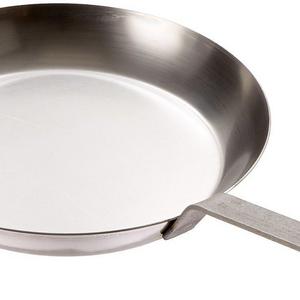 Matfer Bourgeat 062006 Black Steel Round Frying Pan, 12 5/8-Inch, Gray