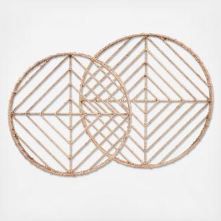 Vineyard 2-Piece Round Nesting Tray Set