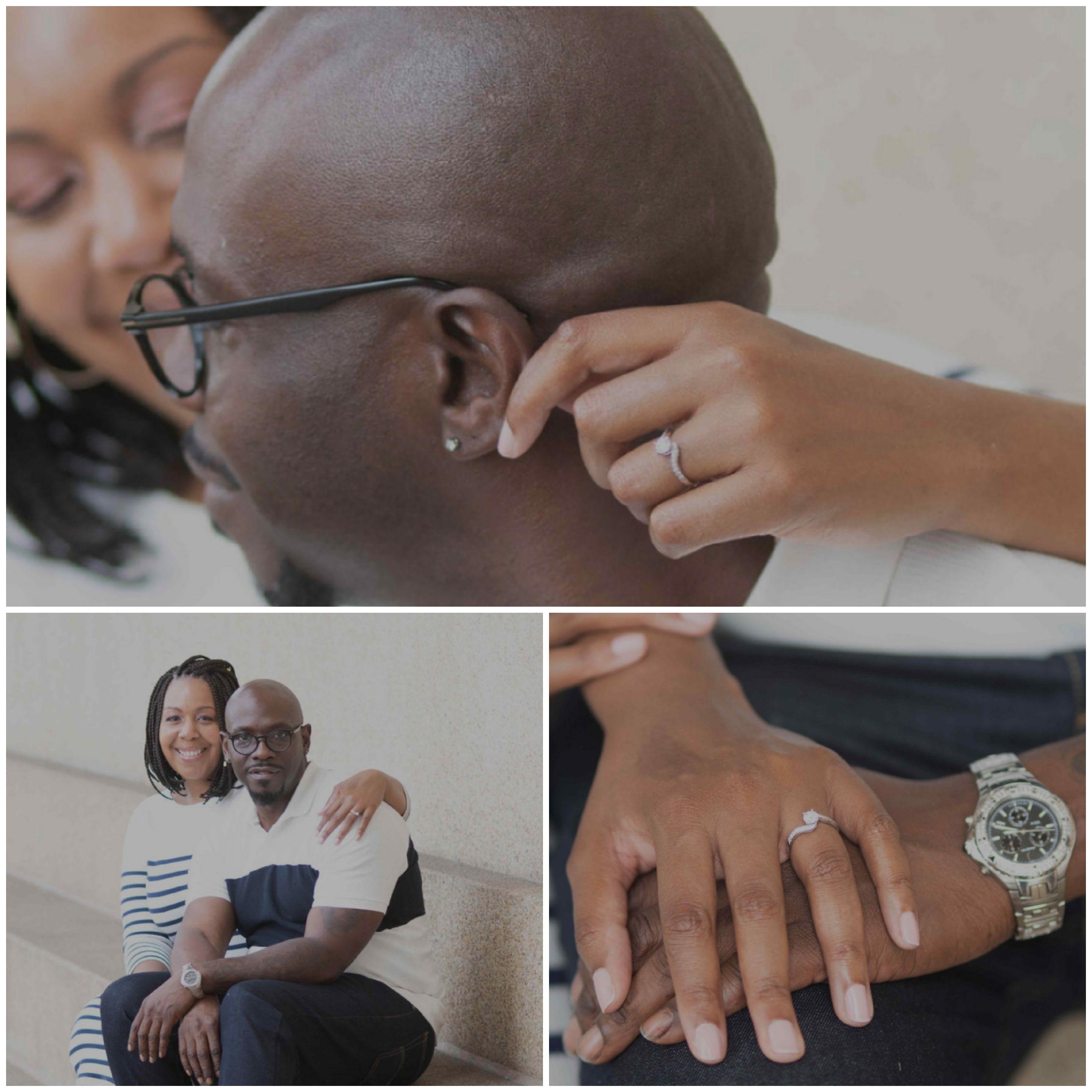 Engagement photos at Centennial Park.