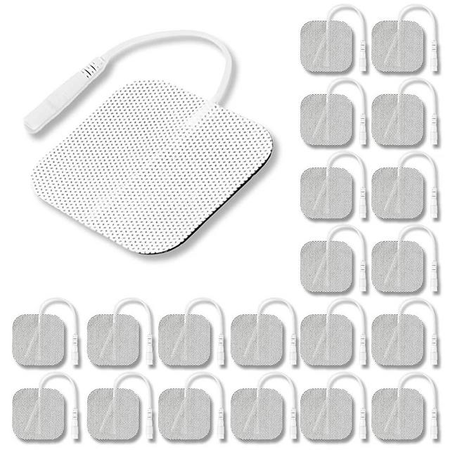 Syrtenty TENS Unit Replacement Pads - Pack of 20 Electrode Squares for Muscle Stimulation & Therapy 2 x 2" Stimulator Pad Set