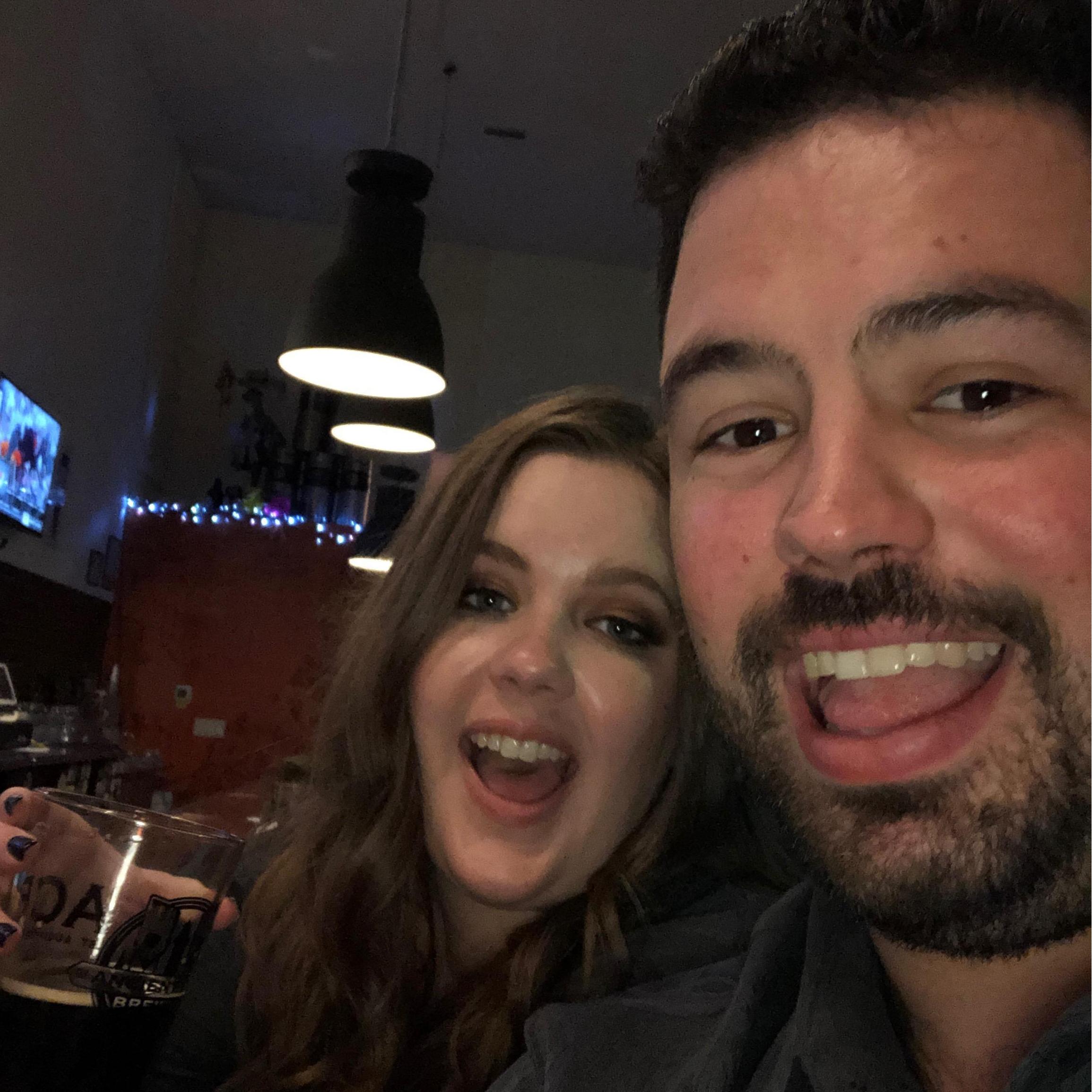 Ancient City Brewing after taking engagement photos