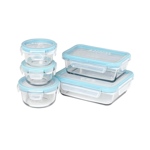 Anchor Hocking 10-Piece Locking Lid Food Prep Storage Set