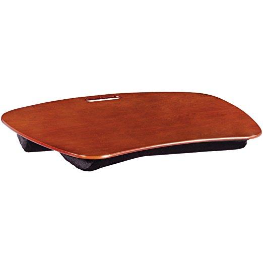 LapGear Lap Desk Executive XL 17 - Mahogany Wood, LapDesk Surface Supports up to 17.3" Laptop