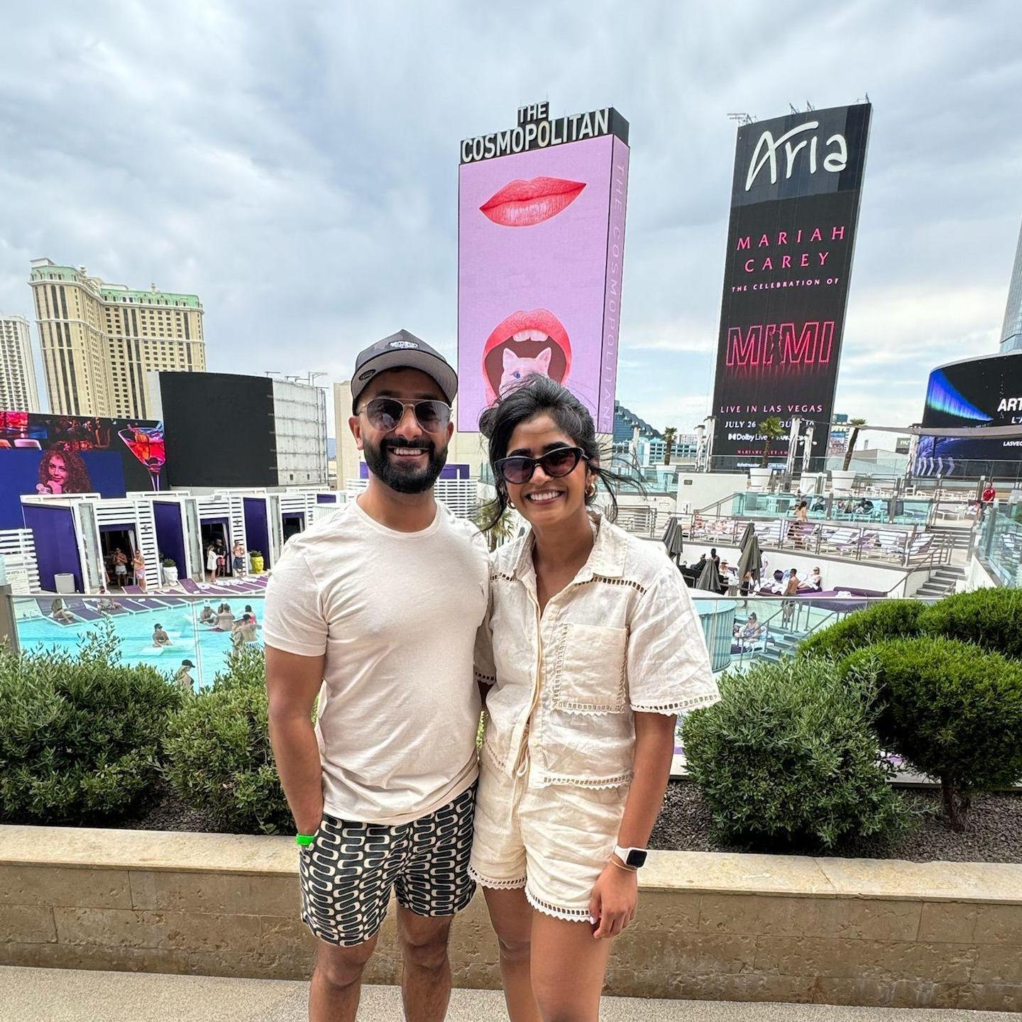 Celebrated Sanket's birthday in Vegas!