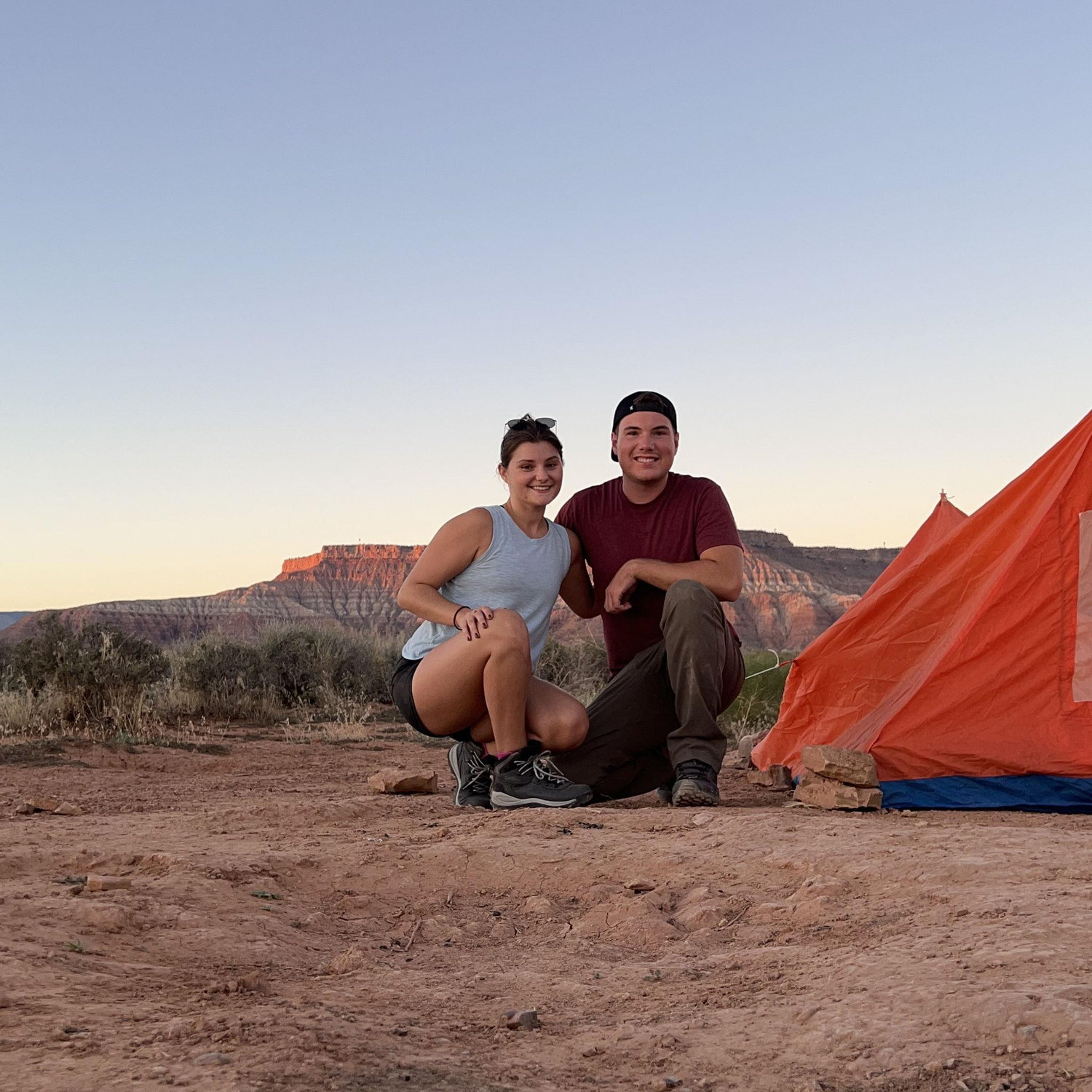 Monica's first night camping