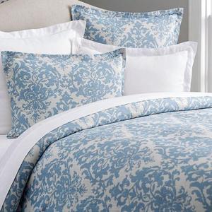 Jacquard Linen Medallion Duvet Cover & Sham - Neutral
