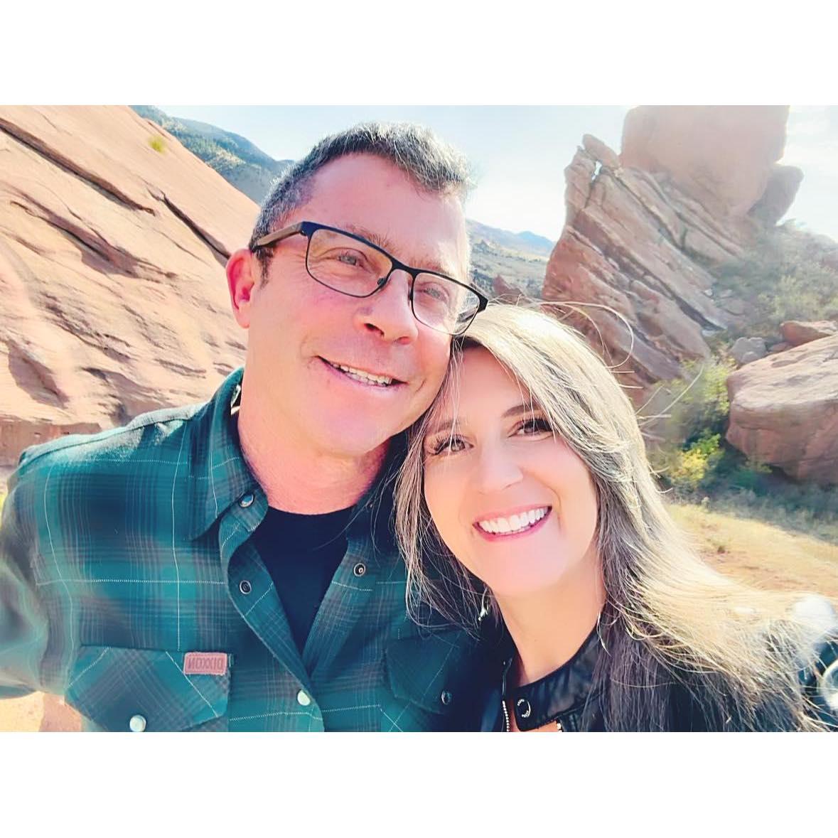 This was us checking out the venue at Red Rocks.