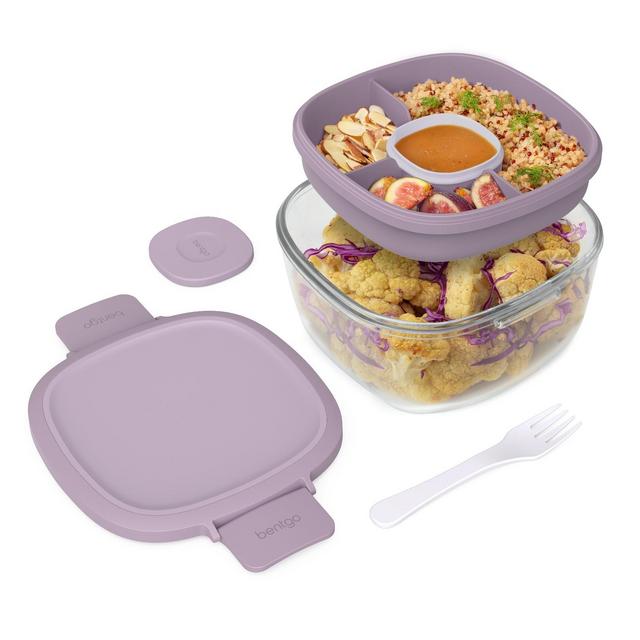 Bentgo 7.6c Glass Salad Container Lavender