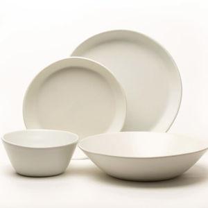 4 Piece Skali Coupe Dinner Setting-Matte White
