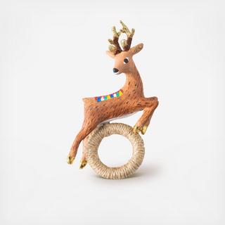 Reindeer Napkin Ring, Set of 4 with Gift Box
