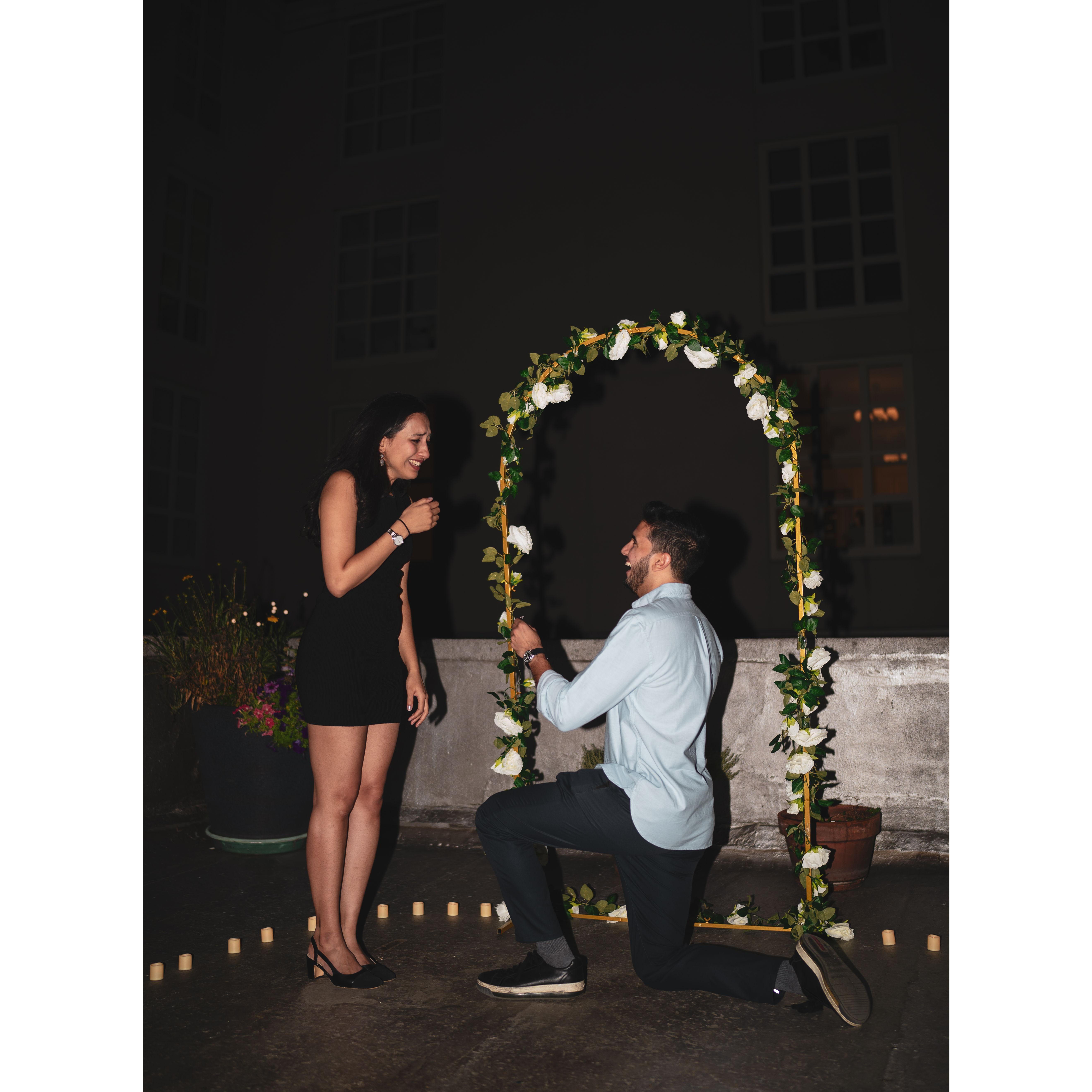 Shreya said "yes" on the same magical rooftop. 8/24/24