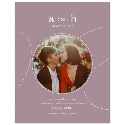 Dusty Rose, Pink Wedding Digital Save the Date - Powell Portrait