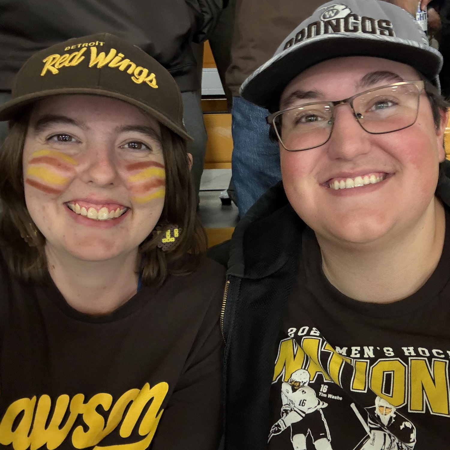 We go to every WMU hockey home game together. Lawson Arena, October 2025.