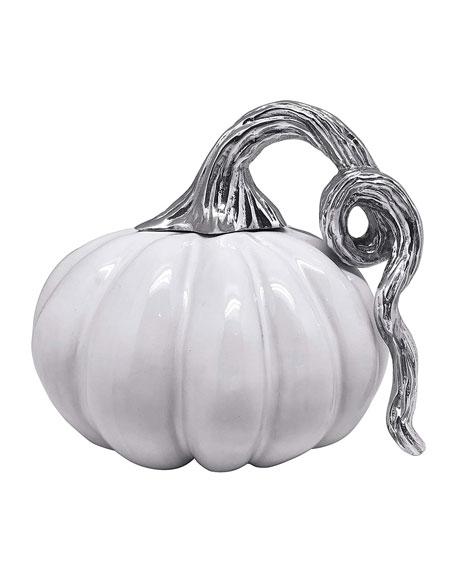 MariposaCeramic Heirloom Pumpkin with Metal Stem