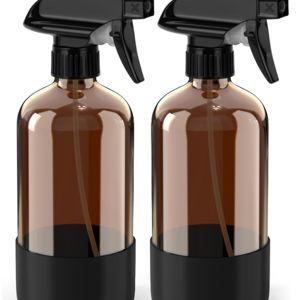 2 PC Glass Spray Bottle with Silicone Sleeve