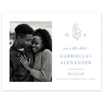 Cornflower Blue Wedding Digital Save the Date - Vanora Photo