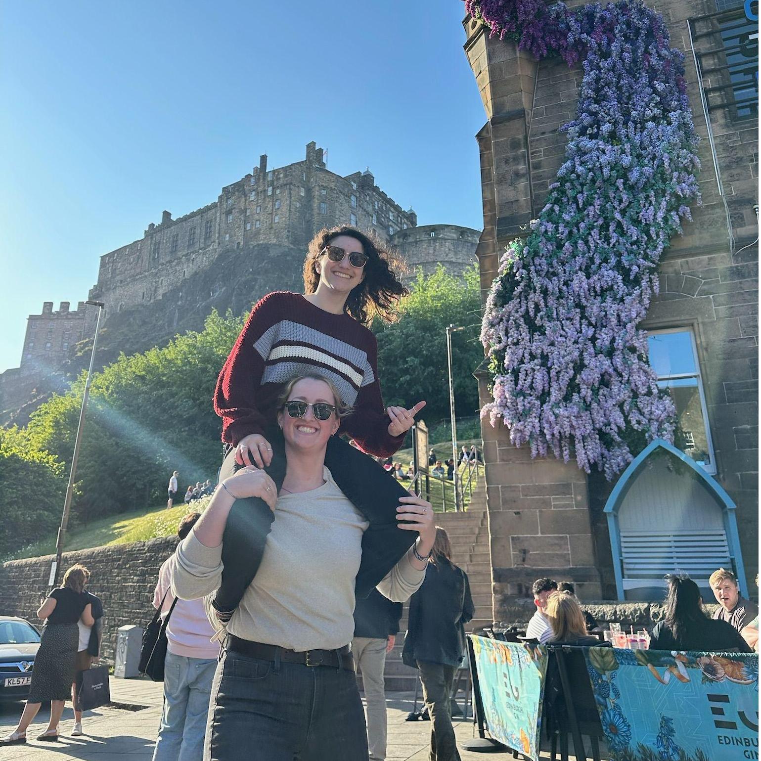 In Edinburgh before Colleen and John's Scotland Wedding!