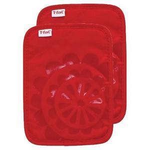 Red Medallion Silicone Pot Holder 2 Pack (6.75"x9") T-Fal